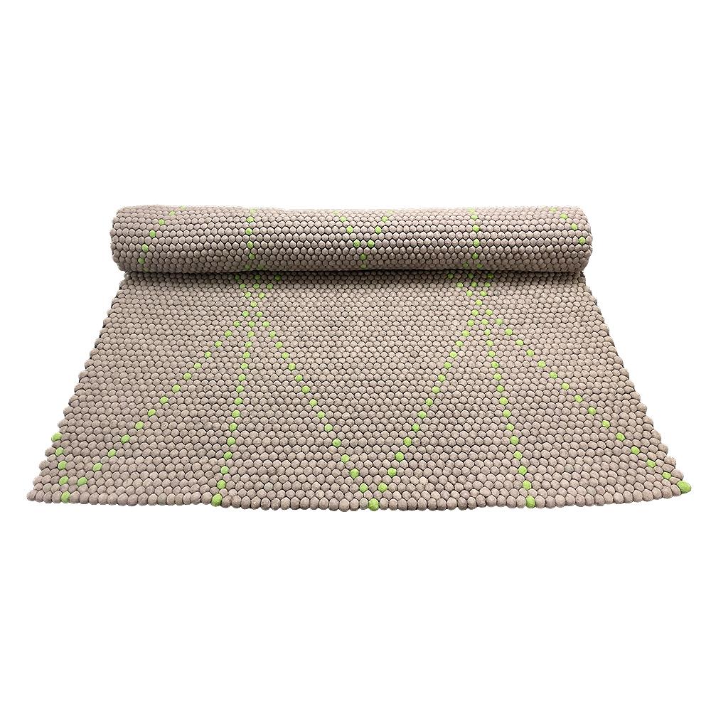 Teppe i 100 % ren Nepal-ull – mørkegrå – 210 x 140 cm