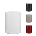 LED stearinlys - 1 stk. - ø10 x 15 cm - m/3D flamme - (flere farger)