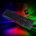 Gamingtastatur med backlight LED-lys & avfjæring på tasterne