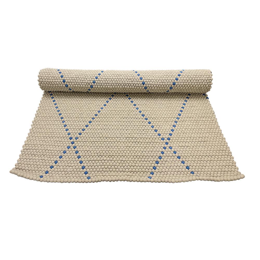Teppe i 100 % ren Nepal-ull – lysegrå – 200 x 140 cm