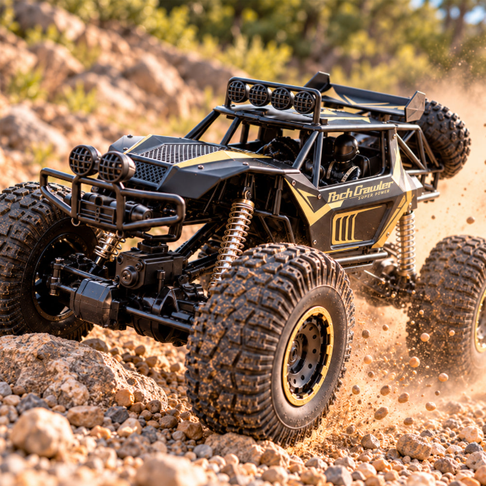 Fjernstyrt offroadbil med 4-hjulstrekk – 50 cm – Gull eller Svart