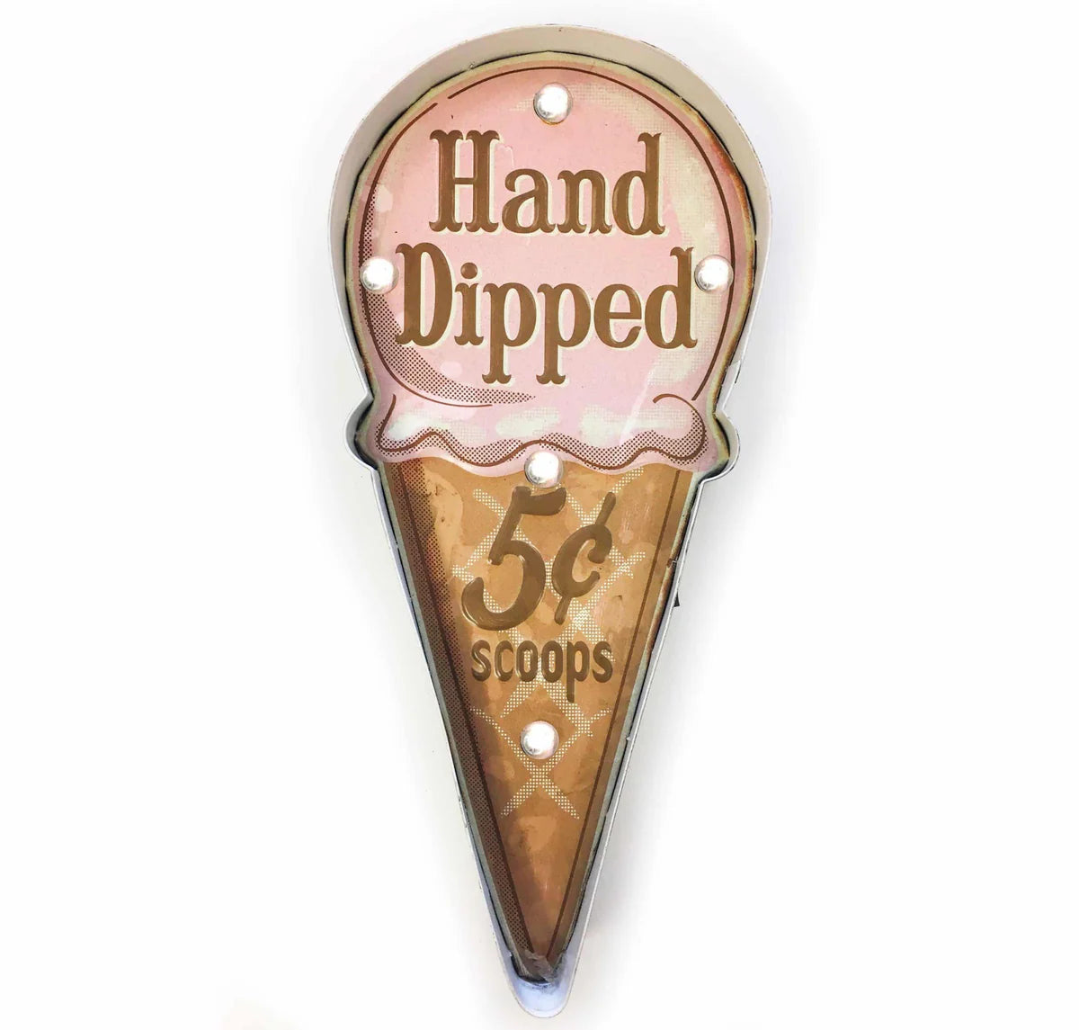 Retroskilt HAND DRIPPED med lys