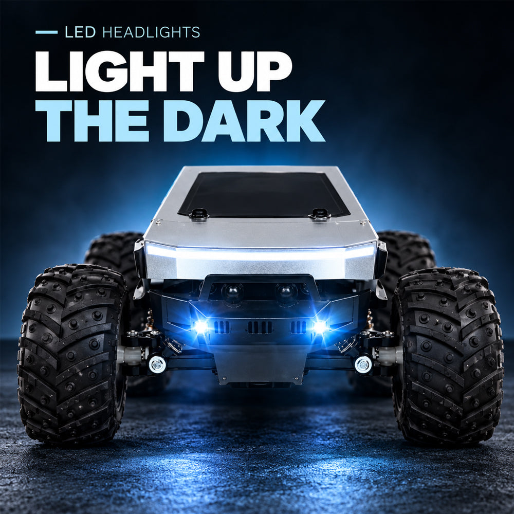 Fjernstyrt offroadbil med 4-hjulsdrift og LED-lys