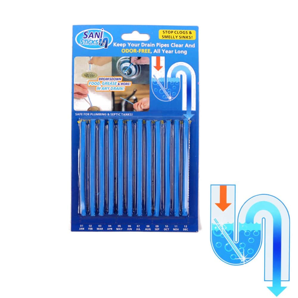Sani Sticks Avløpsrens 12 stk. (Laget av naturlige materialer)