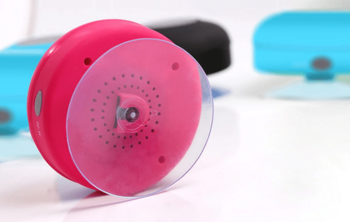 Vanntett Bluetooth-høyttaler med sugekopp til badet m.m.