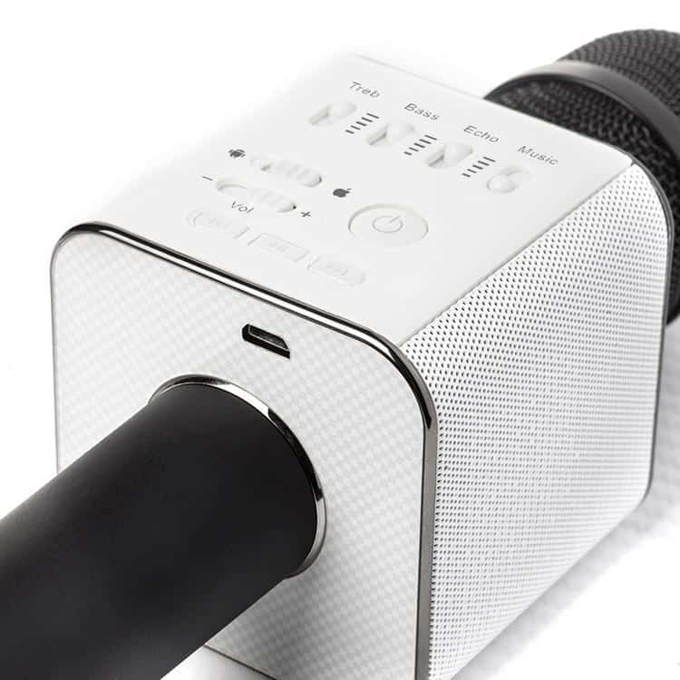 Karaokemikrofon med bluetooth og høyttaler