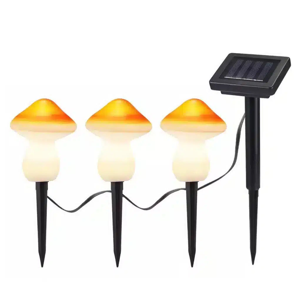Solcellelampe, LED – 3 stk. – sopp