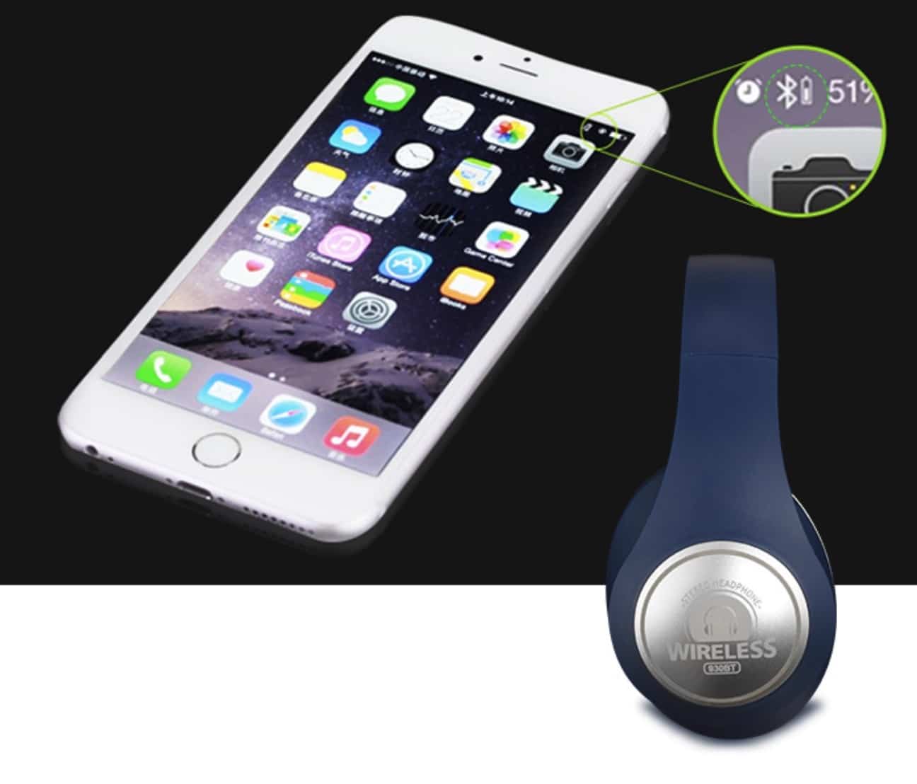 Stereo-Hodetelefoner m/mikrofon og bluetooth(flere farger)