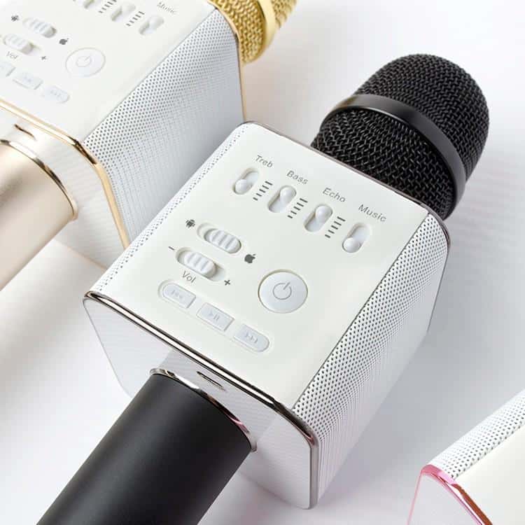Karaokemikrofon med bluetooth og høyttaler