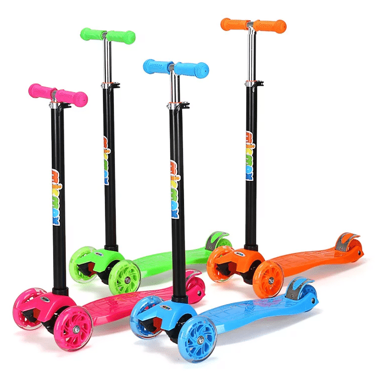 Sparkesykkel 3 hjul med LED-lys (flere farger)