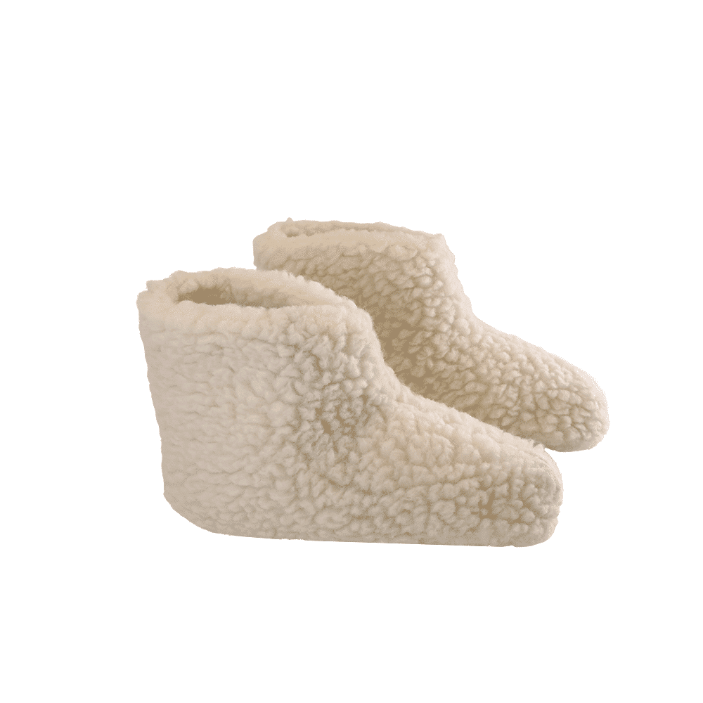 Fluffy ullstøvel (100% rent ull) – Modell Hvit