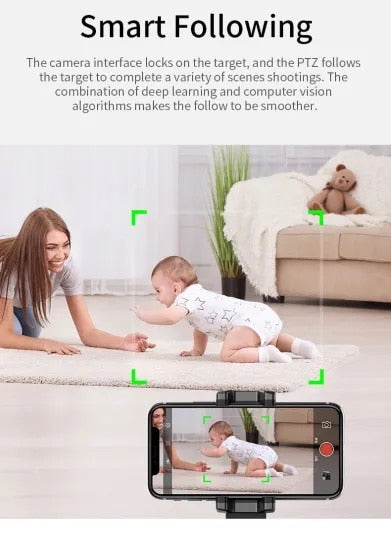 Smartphone selfie stick – Intelligent 360° auto-tracking