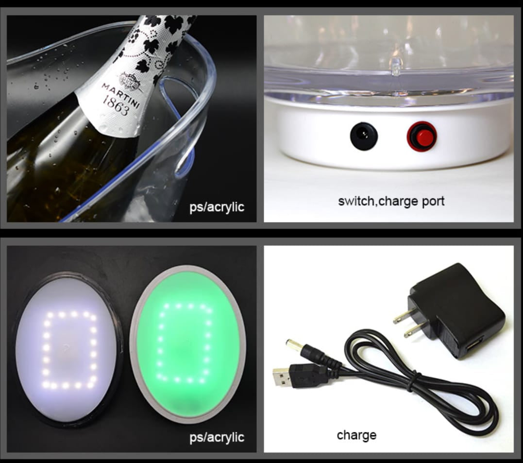 Vinkjøler med LED-lys
