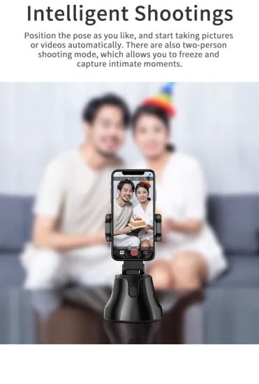 Smartphone selfie stick – Intelligent 360° auto-tracking