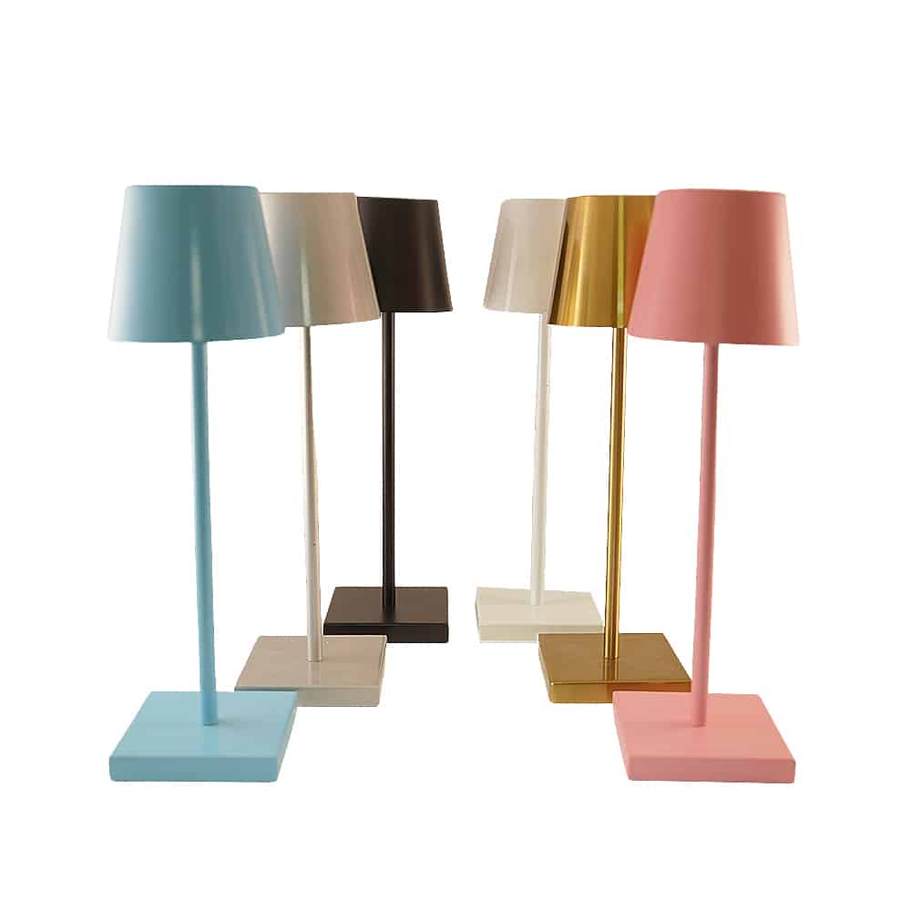 LED-bordlampe m/berøringsføler – uten ledning – mange farger