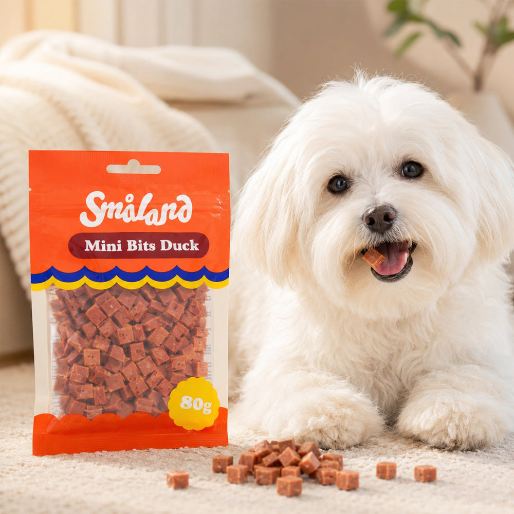 Småland Mini Bits Duck 80 g (Hundegodbiter av and)