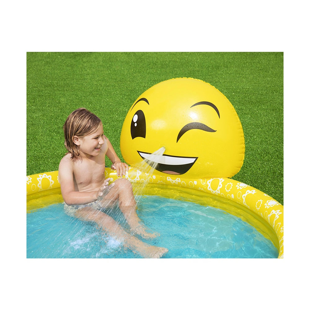 Emoji-badebasseng med fontenefunksjon fra Bestway