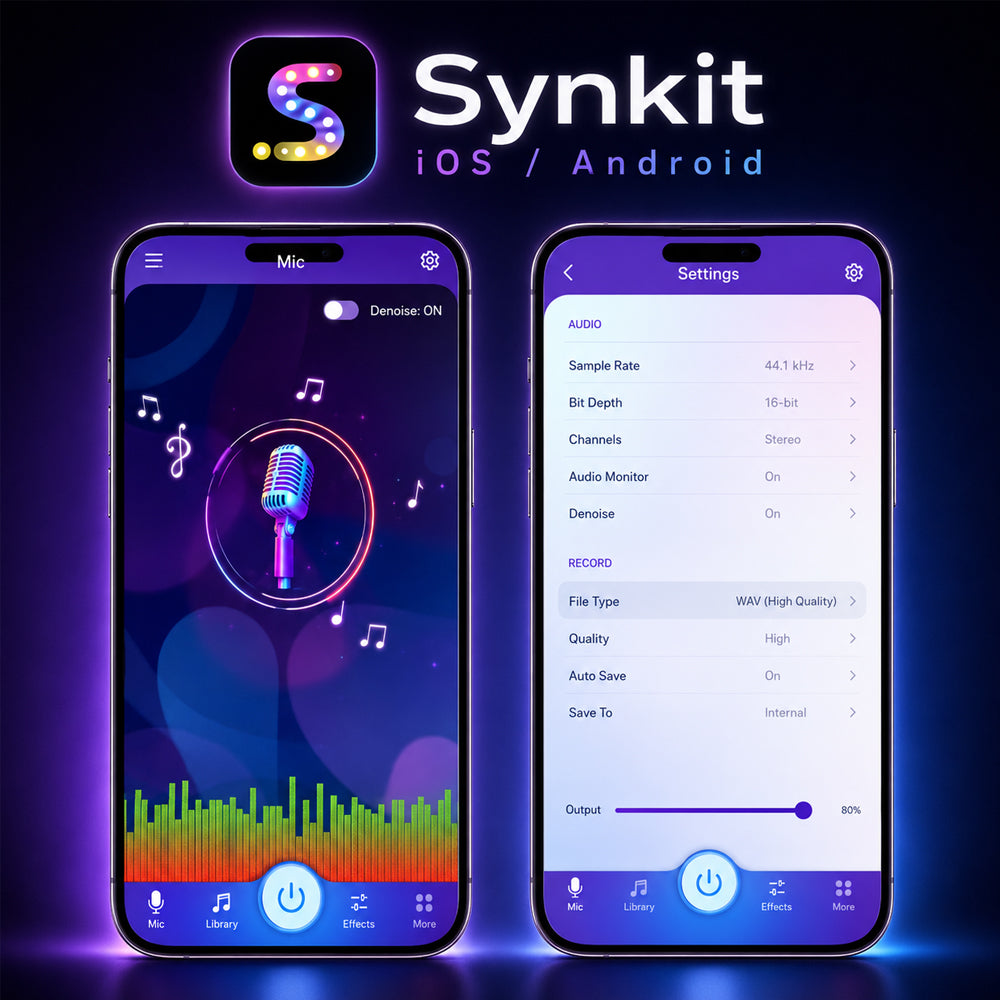 LED-strip lyskjede 10 meter m/bluetooth, musikksensor & fjernkontroll