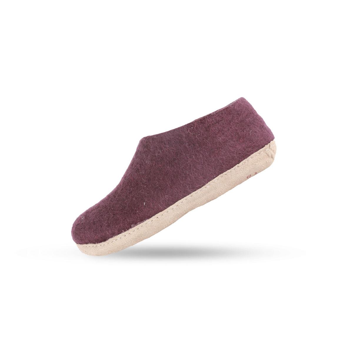 Uldhjemmesko Børn (100% ren uld)  m/sål i skind - Dansk Design fra SHUS