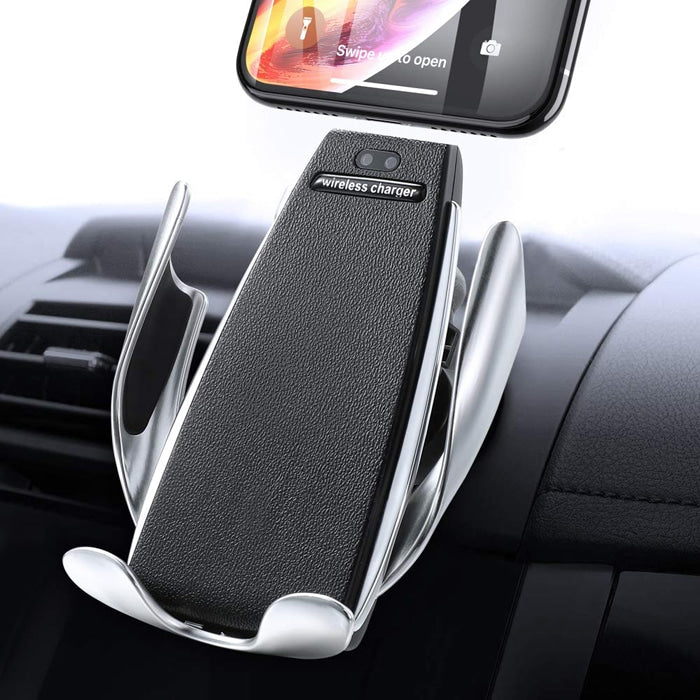 Trådløs automatisk mobillader og holder til bilen