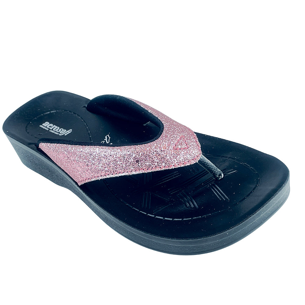 Sandaler fra Aerosoft – modell 3802 i sølv og rosa