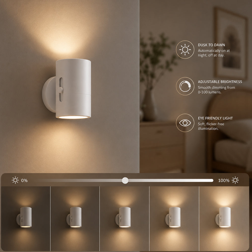 LED-nattlampe med sensor og justerbar lysstyrke