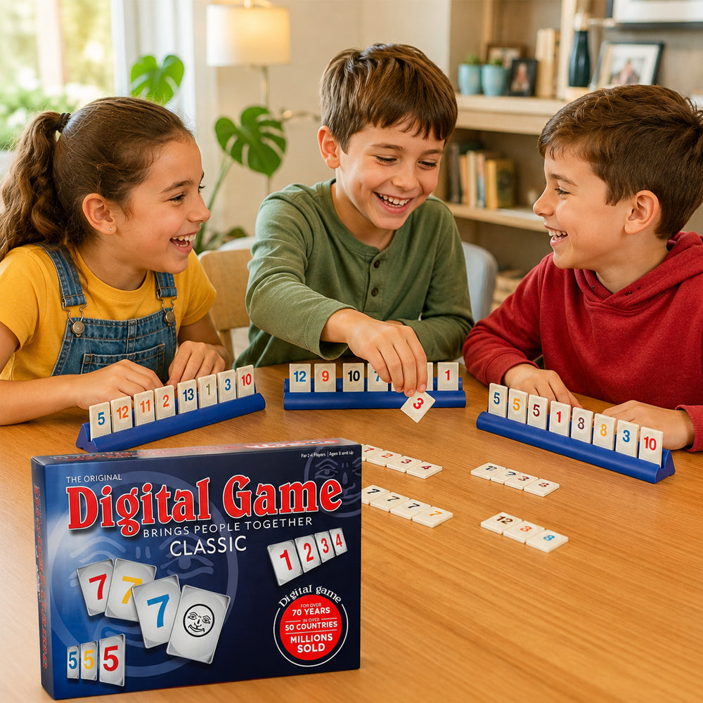 Rummikub – klassisk familiespill med tall, taktikk og strategi for 2–4 spillere