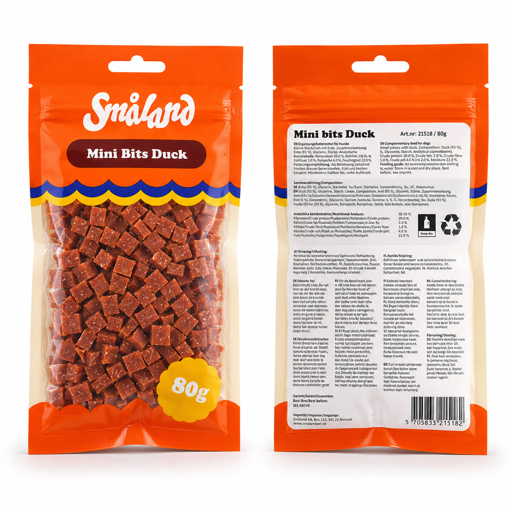 Småland Bacon Sizzler 60 g (Hundegodbit av kylling)