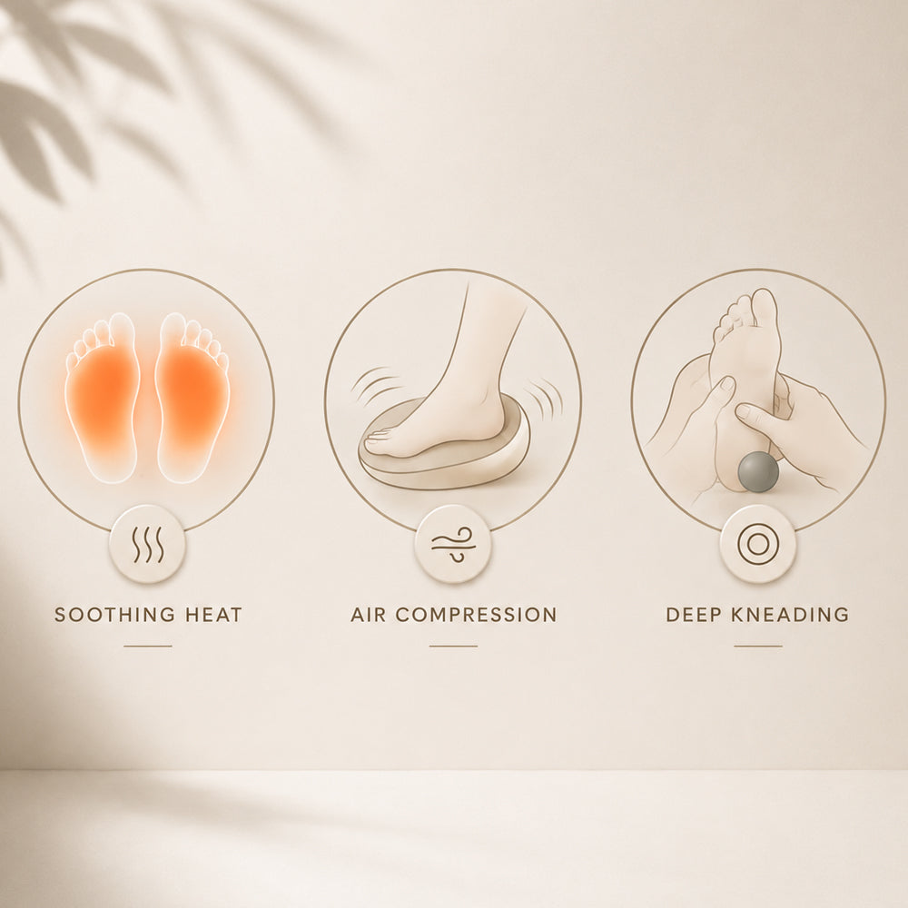 Fotmassasje (Shiatsu) med varme og trykkmassasje