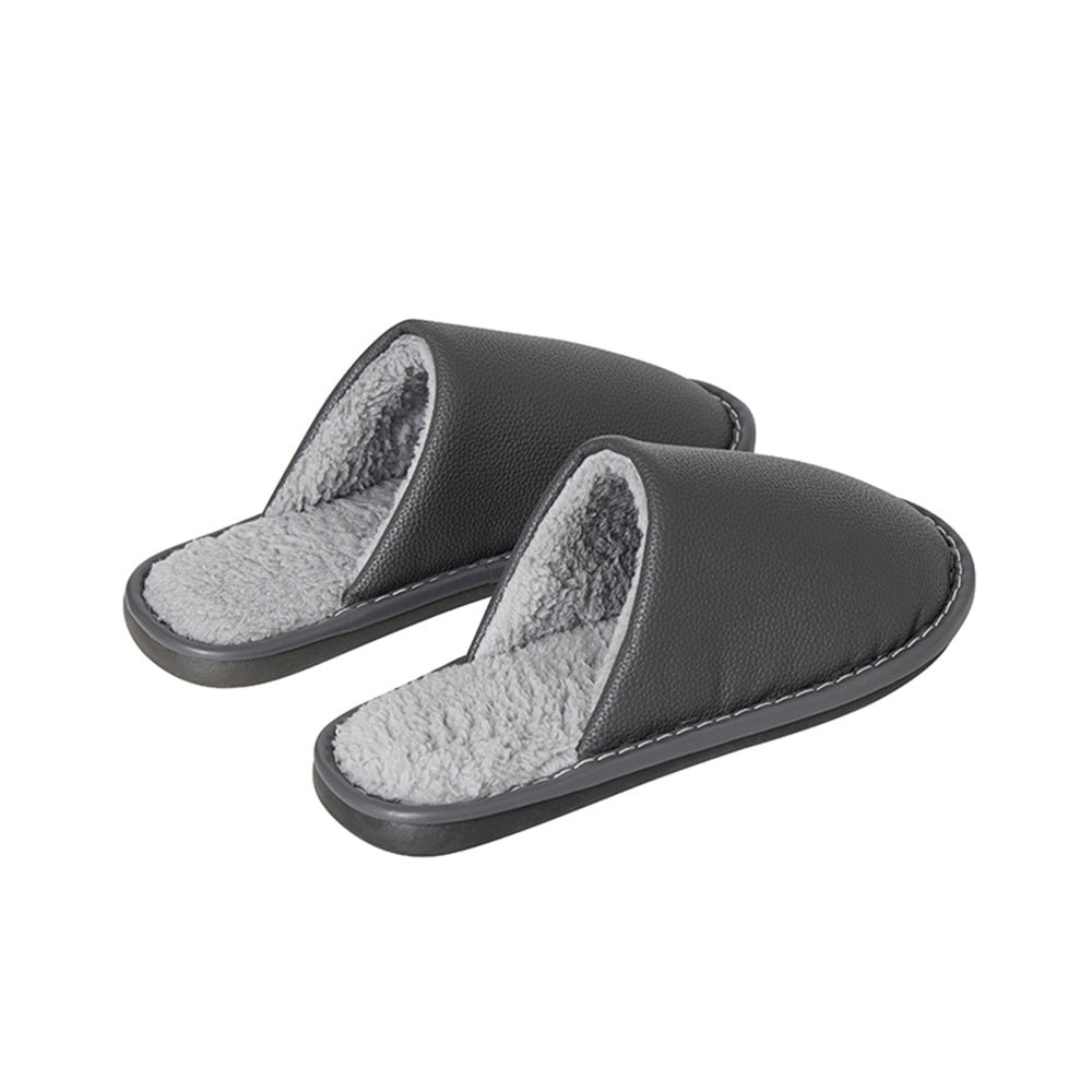 Tøfler i PU-skinn – Stilrene, slitesterke & behagelige (brun & grå)