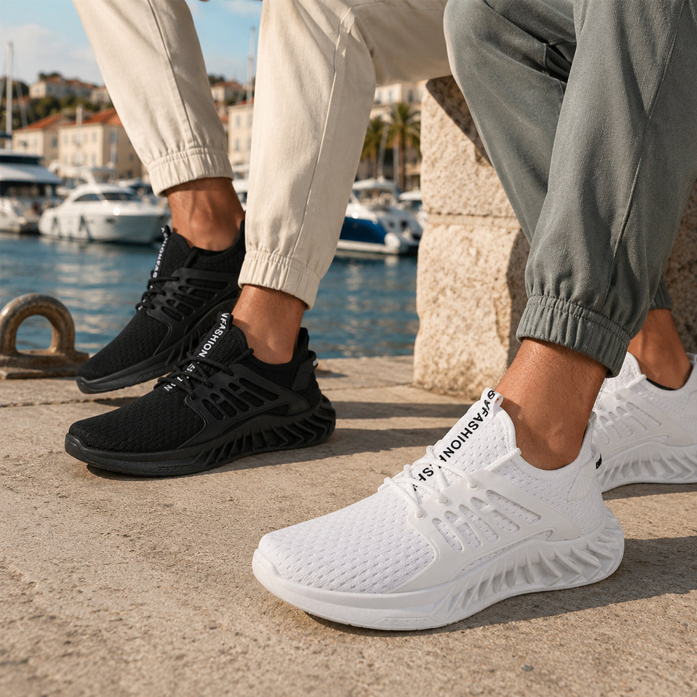 Sneakers til menn, med pustende overdel