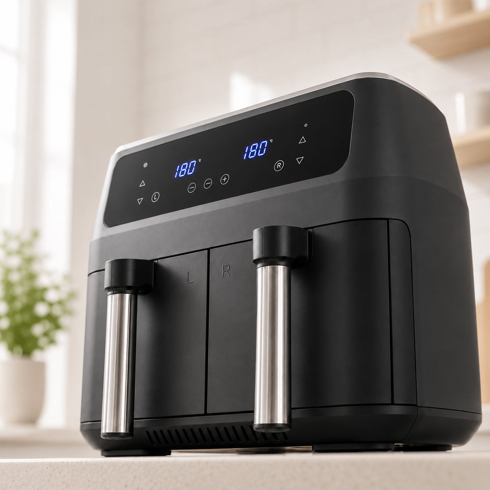Airfryer 8,0 l - dobbel - 2 kurver og 2 400 watt
