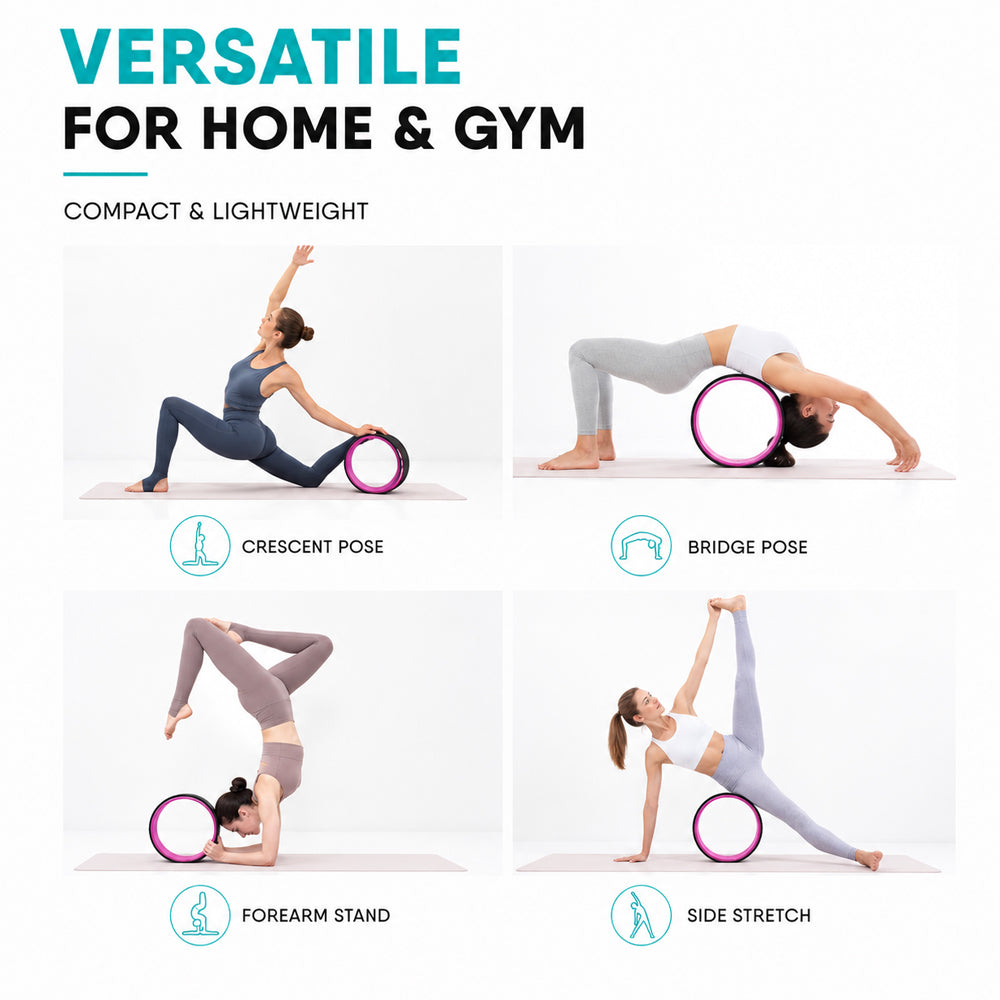 Yogahjul / Yoga Wheel – lilla/rosa eller svart/rosa