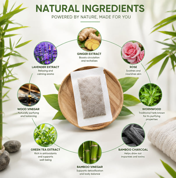 Kinoki Detox Fotplastre – 5 dagers kur (10 stk. per pakke)