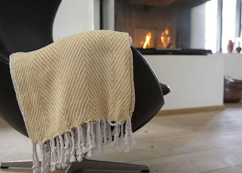 Bomullspledd i 100% bomull 135 x 200 cm. fra Rugs’N’More
