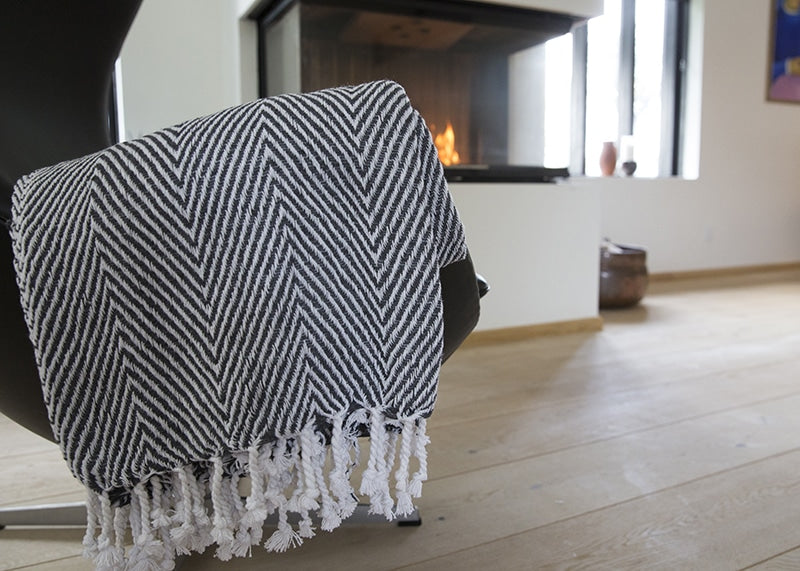 Bomullspledd i 100% bomull 135 x 200 cm. fra Rugs’N’More