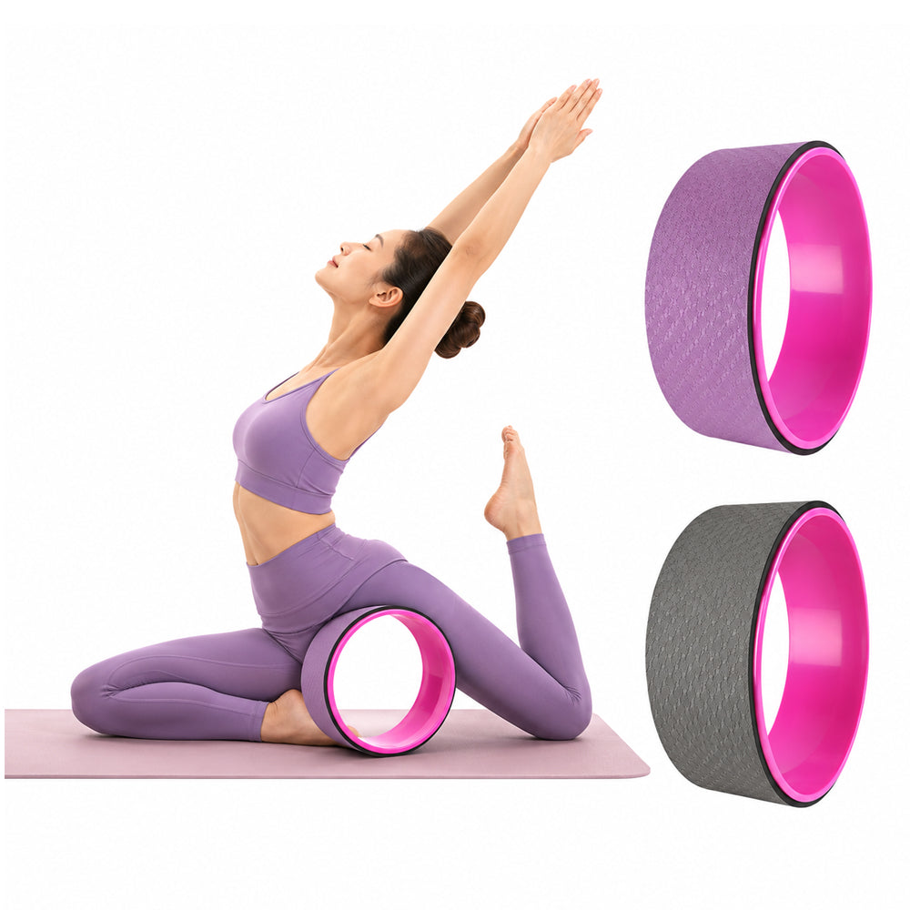 Yogahjul / Yoga Wheel – lilla/rosa eller svart/rosa