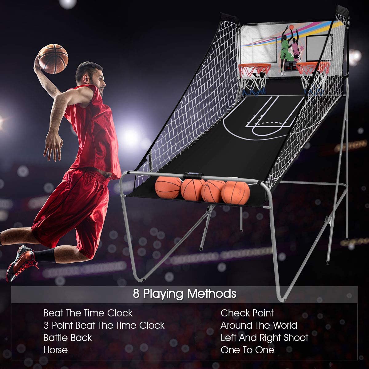 Basketballspill med 4 baller