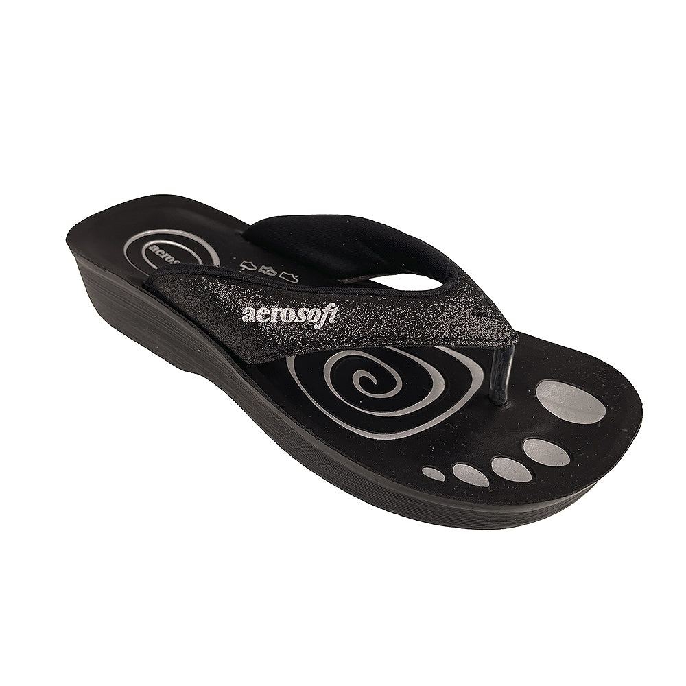 Sandaler Aerosoft - Modell 825 med glitter -