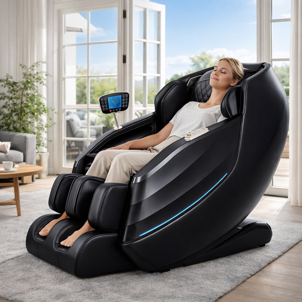 Luksuriøs 2D-massasjestol med automatisk kroppsskanning, Zero Gravity og varme i ben og korsrygg