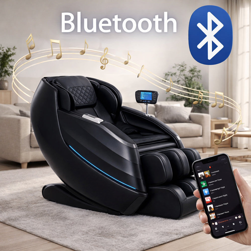 Luksuriøs 2D-massasjestol med automatisk kroppsskanning, Zero Gravity og varme i ben og korsrygg