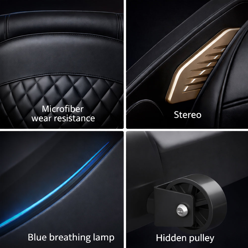 Luksuriøs 2D-massasjestol med automatisk kroppsskanning, Zero Gravity og varme i ben og korsrygg