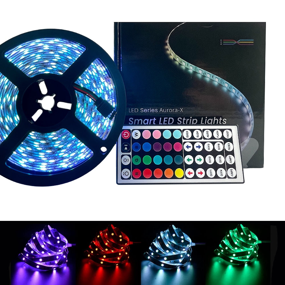 LED-strip lyskjede 10 meter m/blåtann