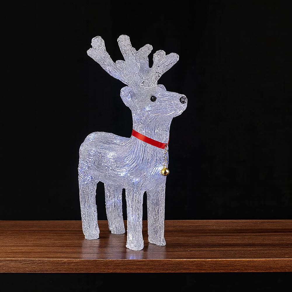 Reinsdyr Akryl - høyde 35 cm med LED-lys