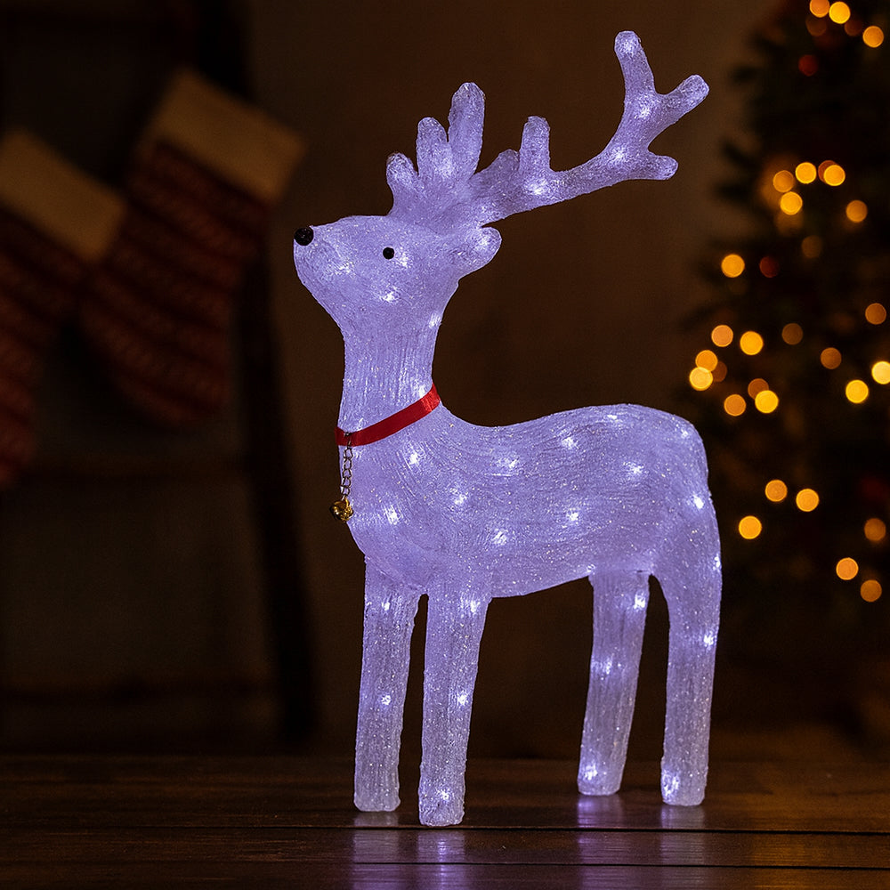 Reinsdyr Akryl - høyde 40 cm med LED-lys