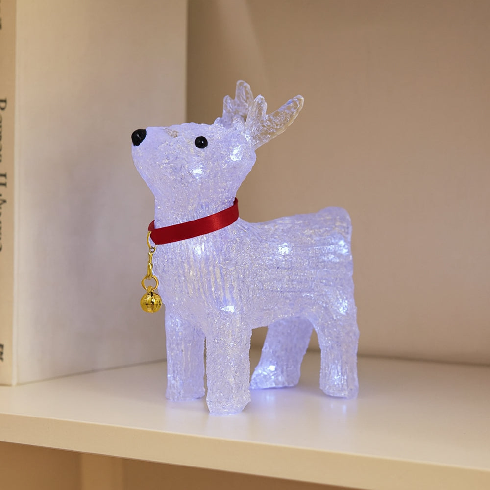 Reinsdyr Akryl - høyde 22 cm med LED-lys