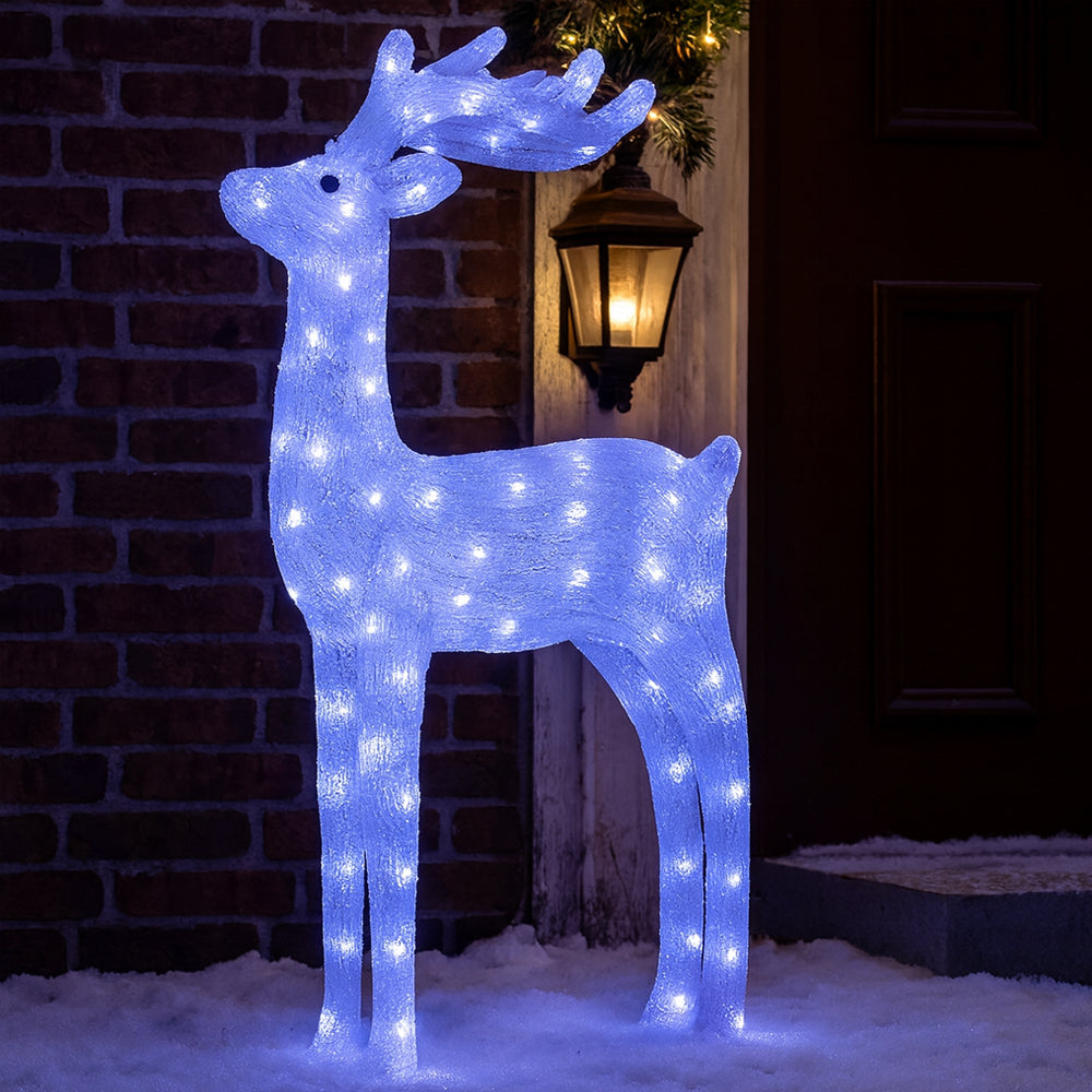 Reinsdyr i Akryl - Høyde 92 cm med LED-lys