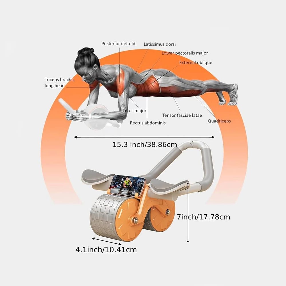Rebound AB-Roller med albue støtte - svart, blå eller rosa
