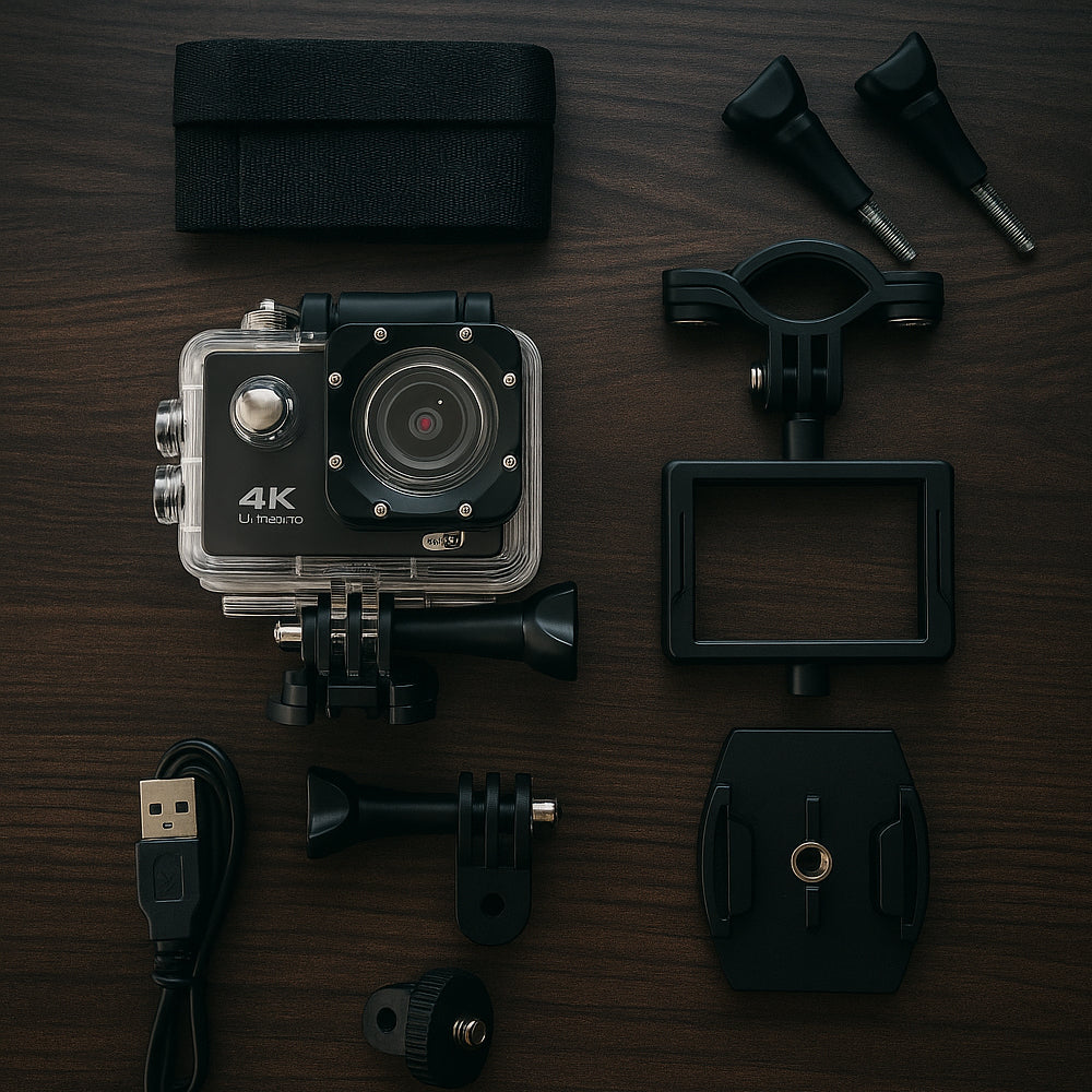 Action Camera 4K m/vanntett veske 30 meter - 16,0 megapiksler
