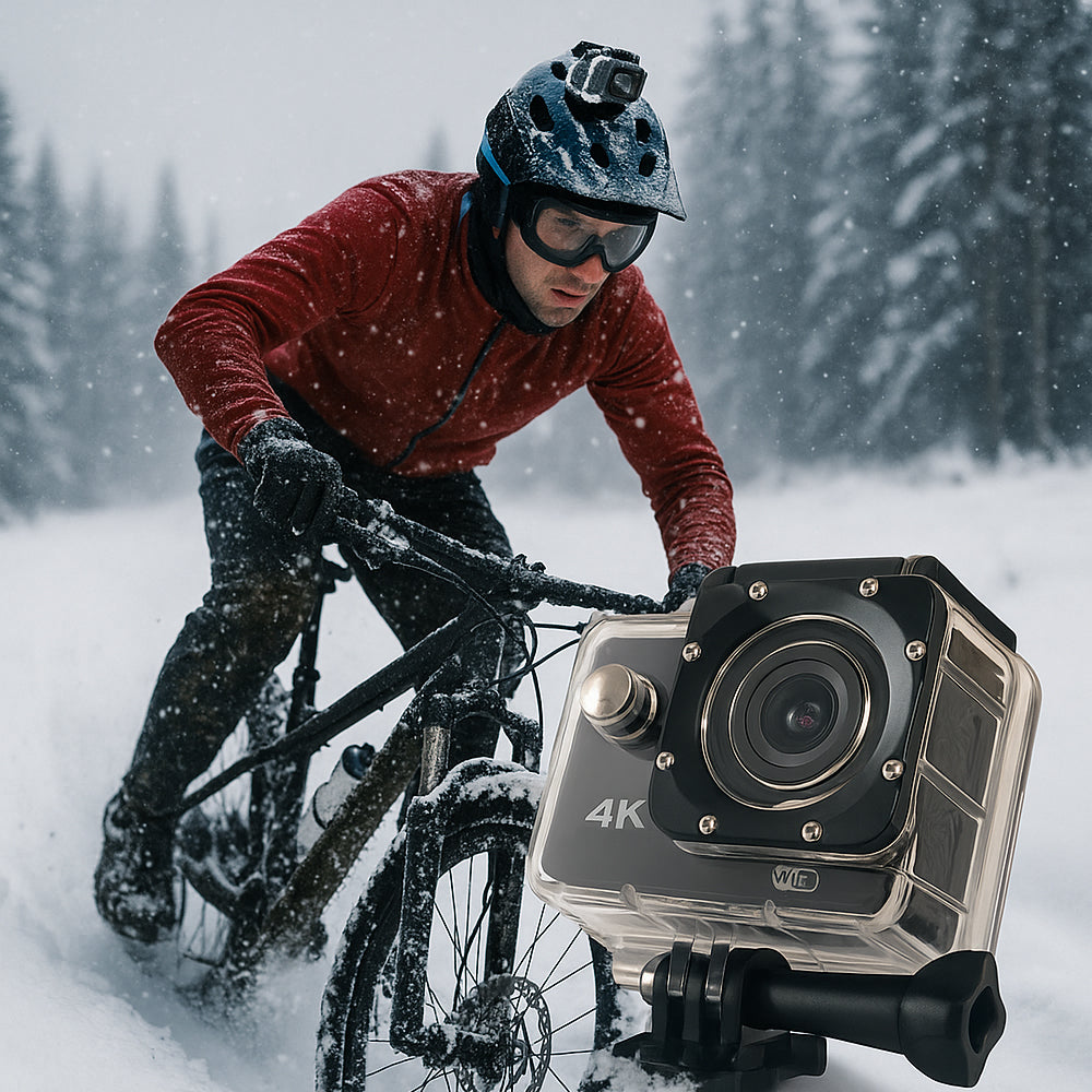 Action Camera 4K m/vanntett veske 30 meter - 16,0 megapiksler
